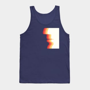 Pop Art Human Face Silhouette Tank Top